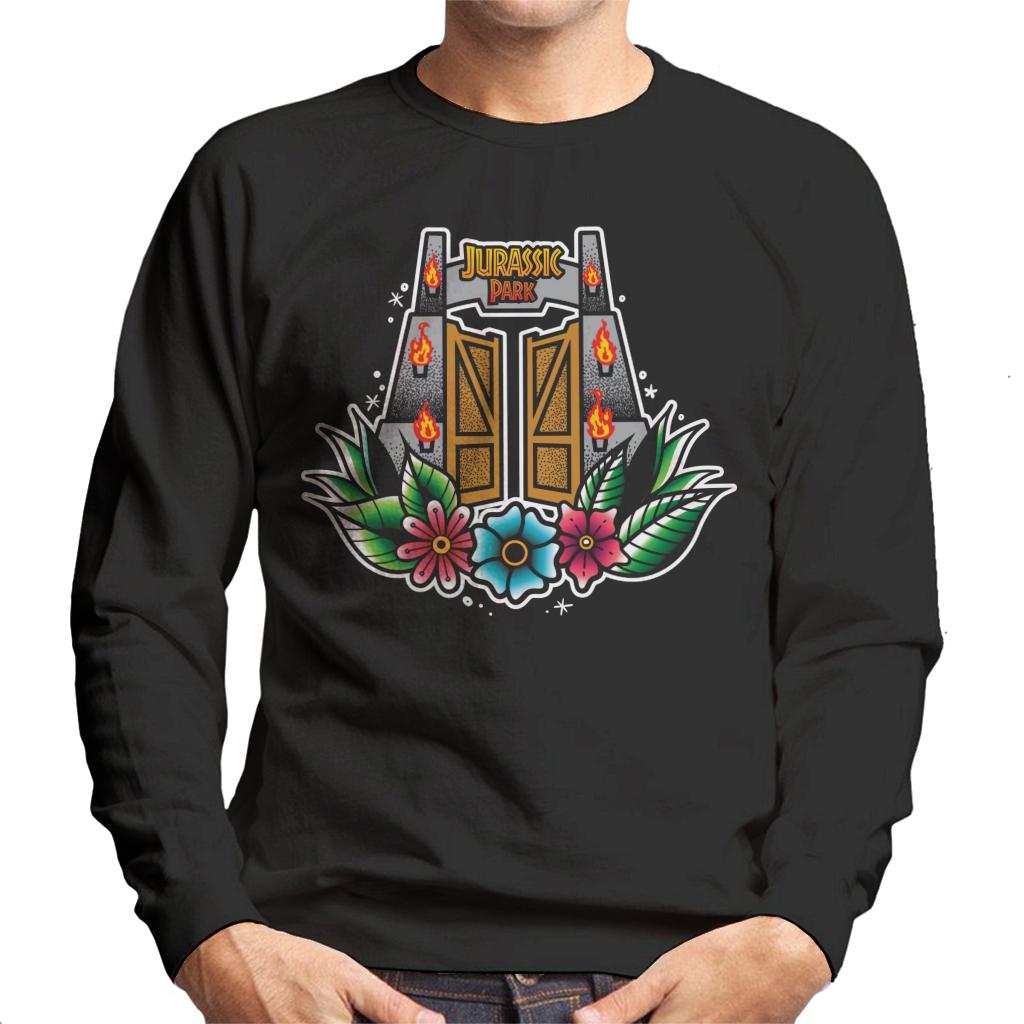 Jurassic Park Entrance Floral Aesthetic Men's Sweatshirt product image 1
