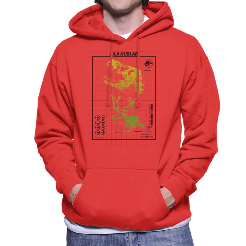 Jurassic Park Isla Nublar T Rex Map Men's Hooded Sweatshirt product image 4