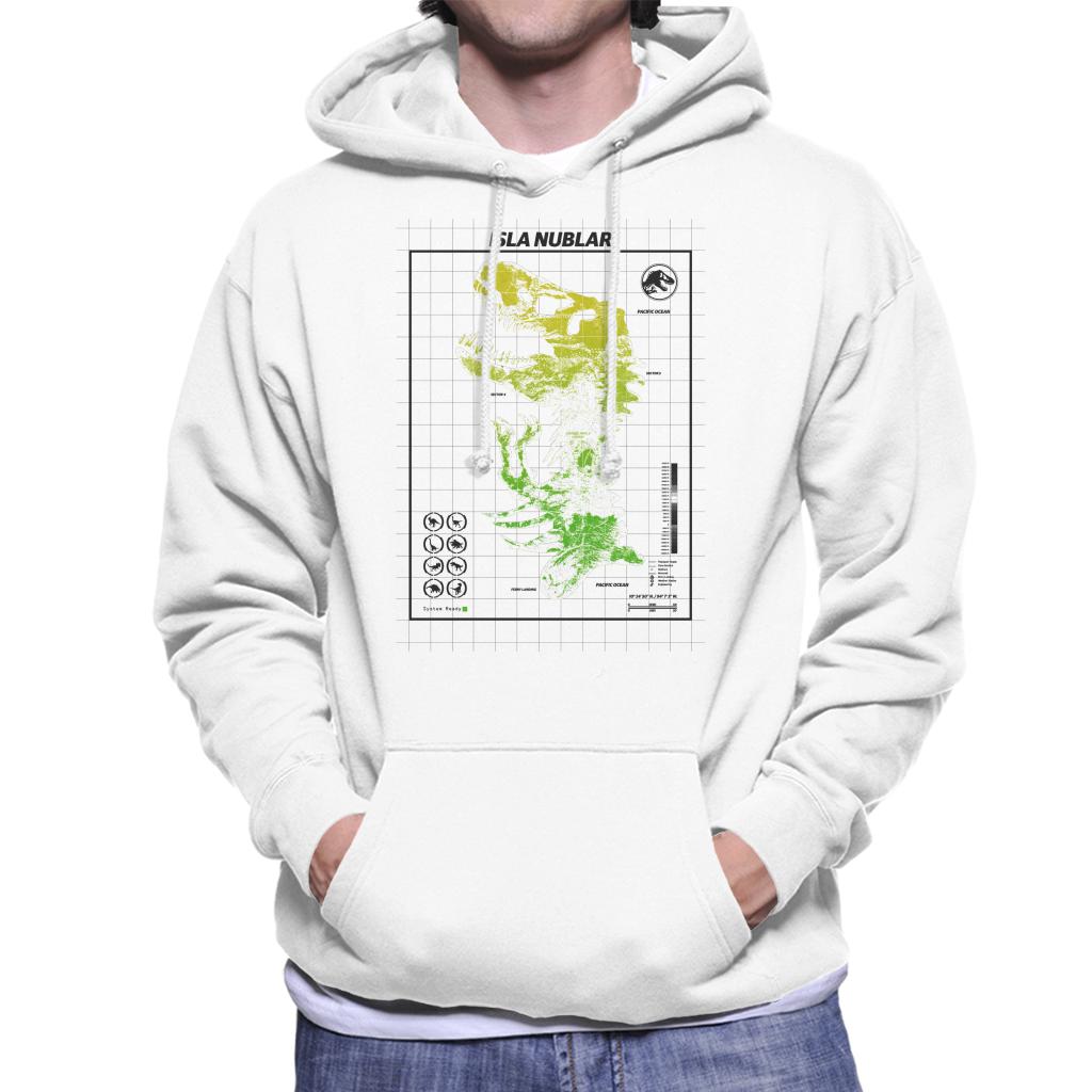 Jurassic Park Isla Nublar T Rex Map Men's Hooded Sweatshirt product image 1