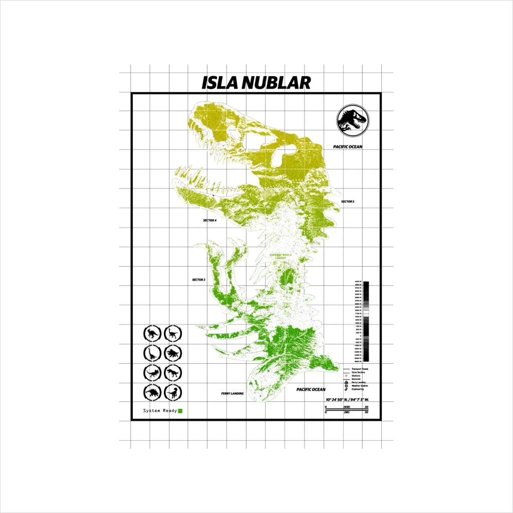 Jurassic Park Isla Nublar T Rex Map Men's Hooded Sweatshirt product image 2