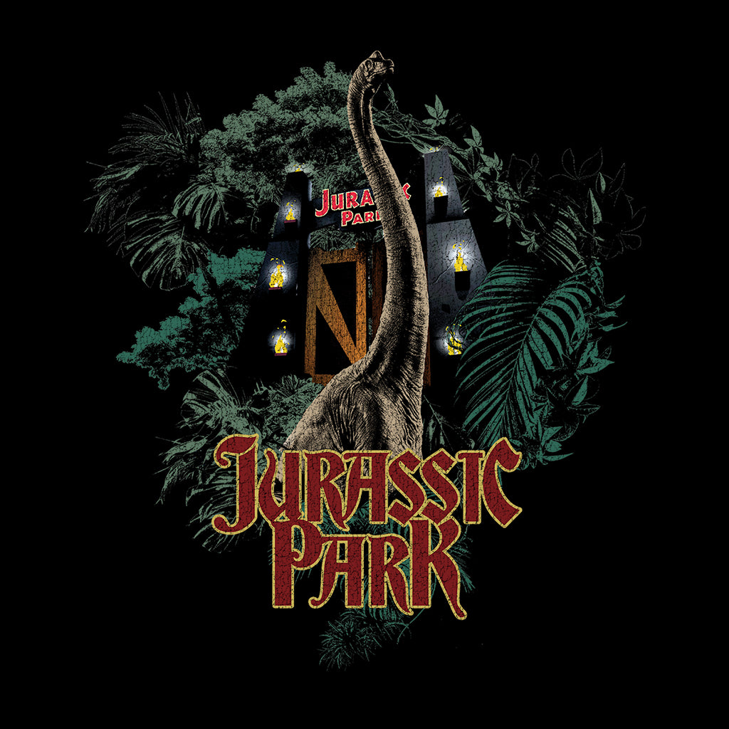 Jurassic Park Entrance Brachiosaurus Men's T-Shirt product image 2
