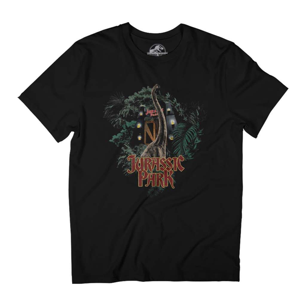 Jurassic Park Entrance Brachiosaurus Men's T-Shirt product image 1