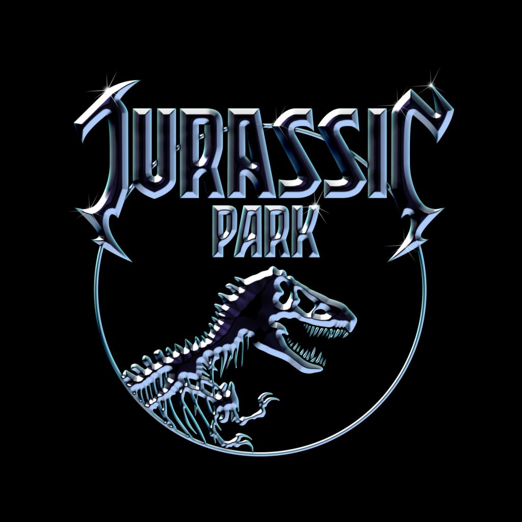 Jurassic Park Chrome Logo Women's Hooded Sweatshirt product image 2