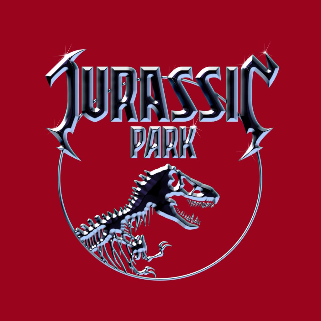 Jurassic Park Chrome Logo Men's Hooded Sweatshirt product image 5