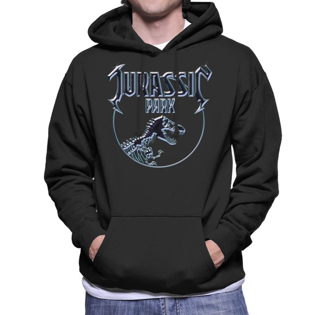 Jurassic Park Chrome Logo Men's Hooded Sweatshirt product image 1