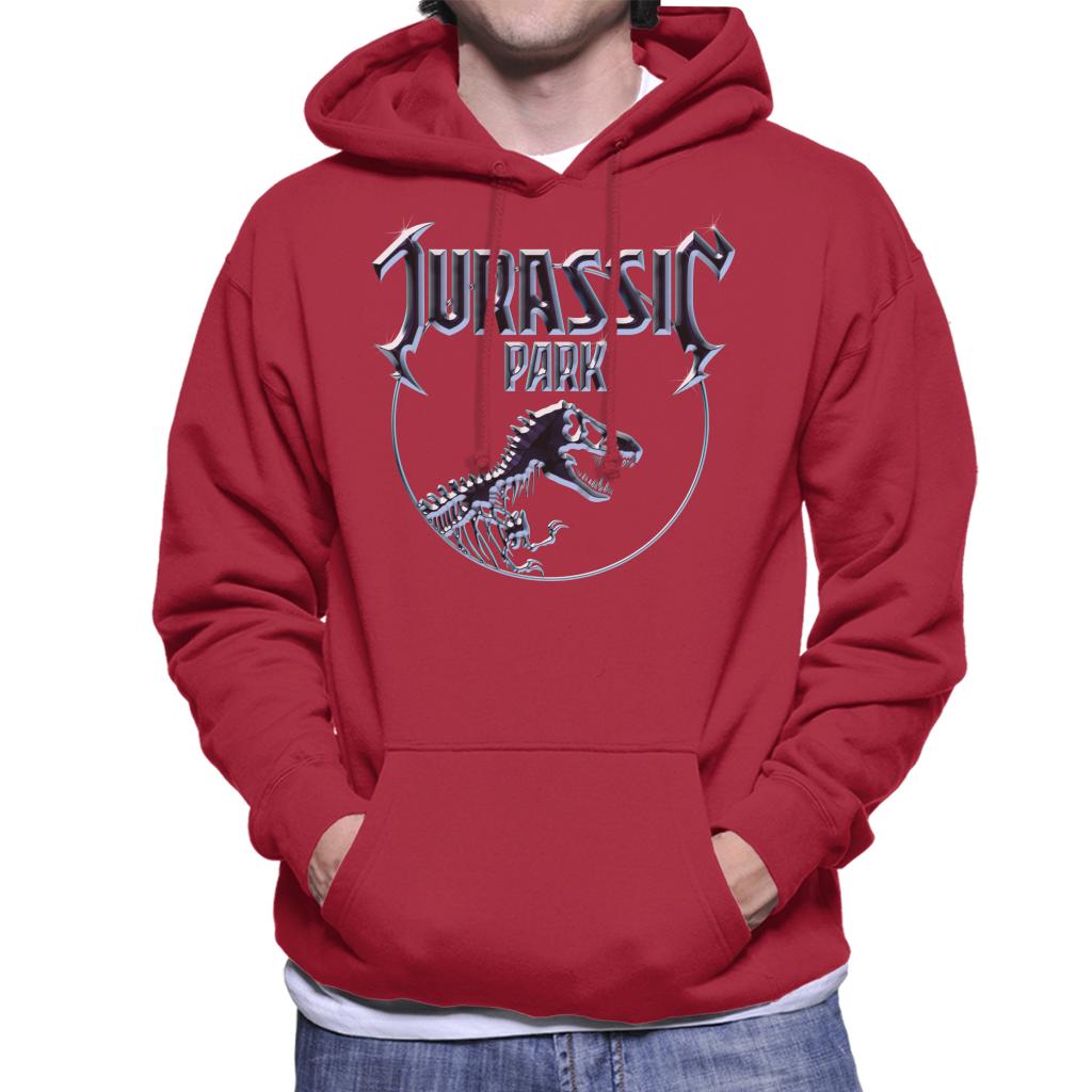 Jurassic Park Chrome Logo Men's Hooded Sweatshirt product image 4