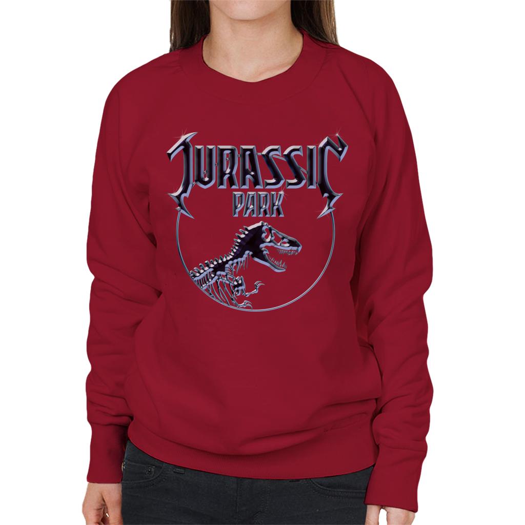 Jurassic Park Chrome Logo Women's Sweatshirt product image 4
