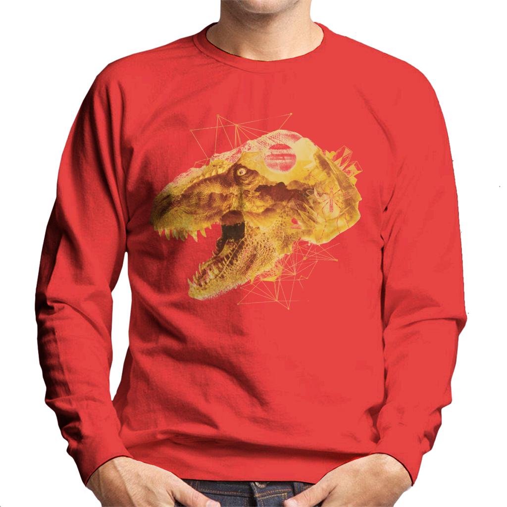 Jurassic Park T Rex Character Head Men's Sweatshirt product image 4