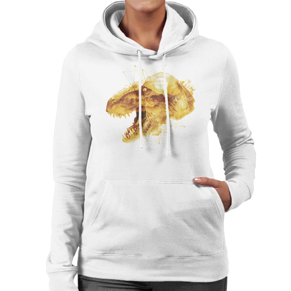 Jurassic Park T Rex Character Head Women's Hooded Sweatshirt product image 1