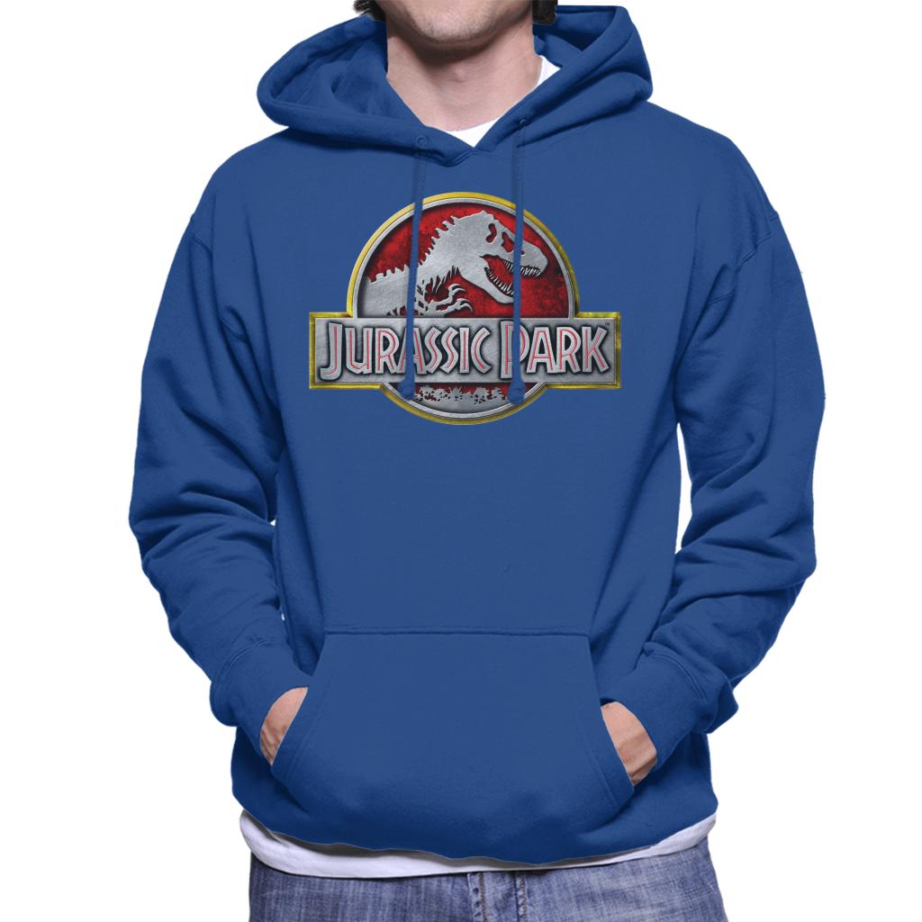 Jurassic Park Yellow Outline Classic Logo Men's Hooded product image 4