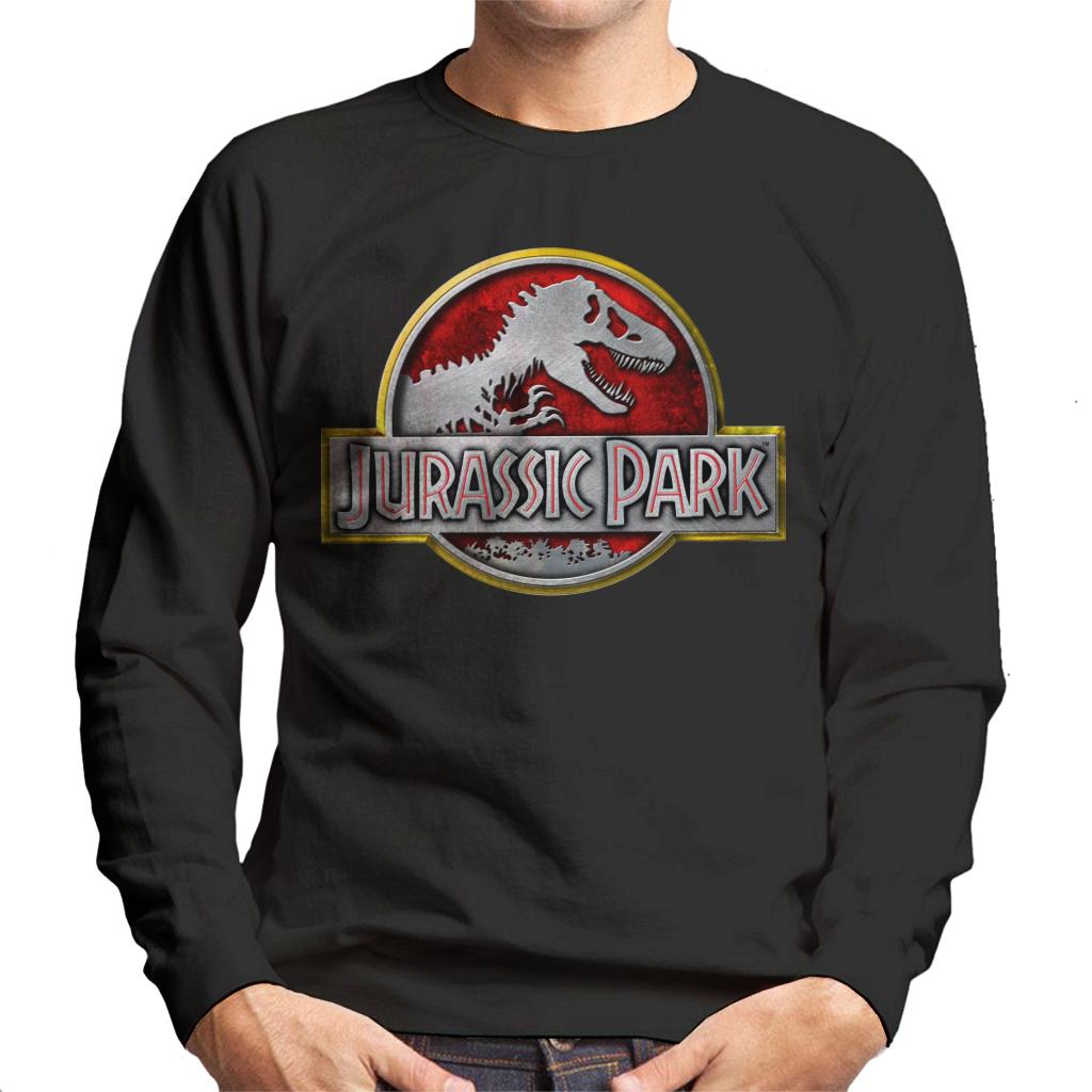 Jurassic Park Yellow Outline Classic Logo Men's Sweatshirt product image 1