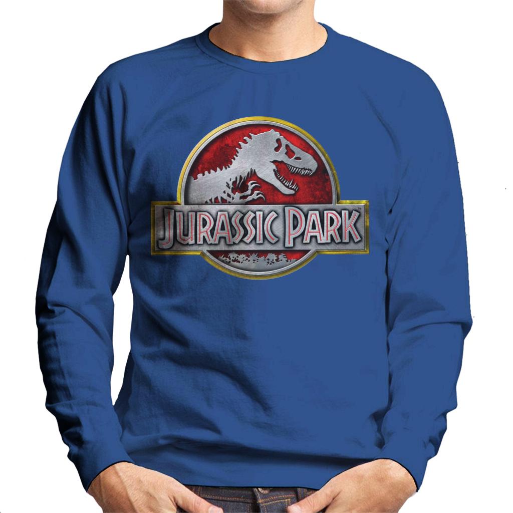 Jurassic Park Yellow Outline Classic Logo Men's Sweatshirt product image 4