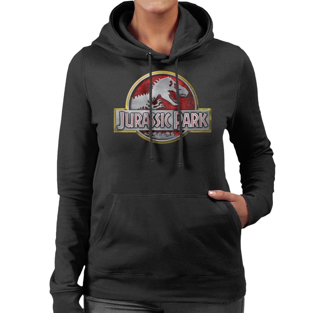 Jurassic Park Yellow Outline Classic Logo Women's Hooded product image 1