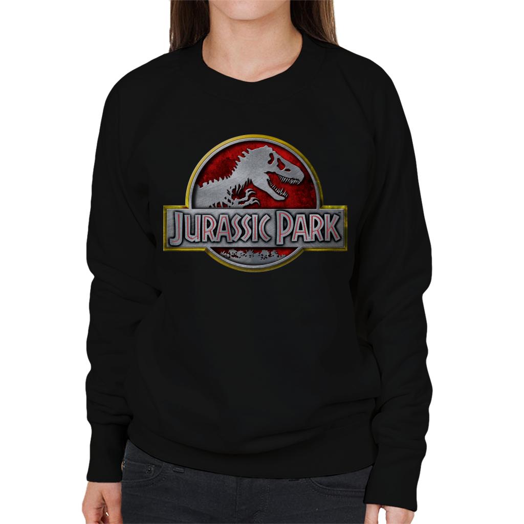Jurassic Park Yellow Outline Classic Logo Women's Sweatshirt product image 1