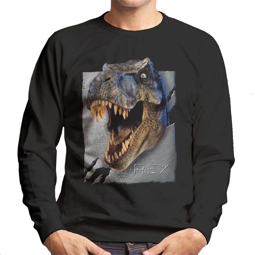 Jurassic Park Rex Character Head Men's Sweatshirt product image 1