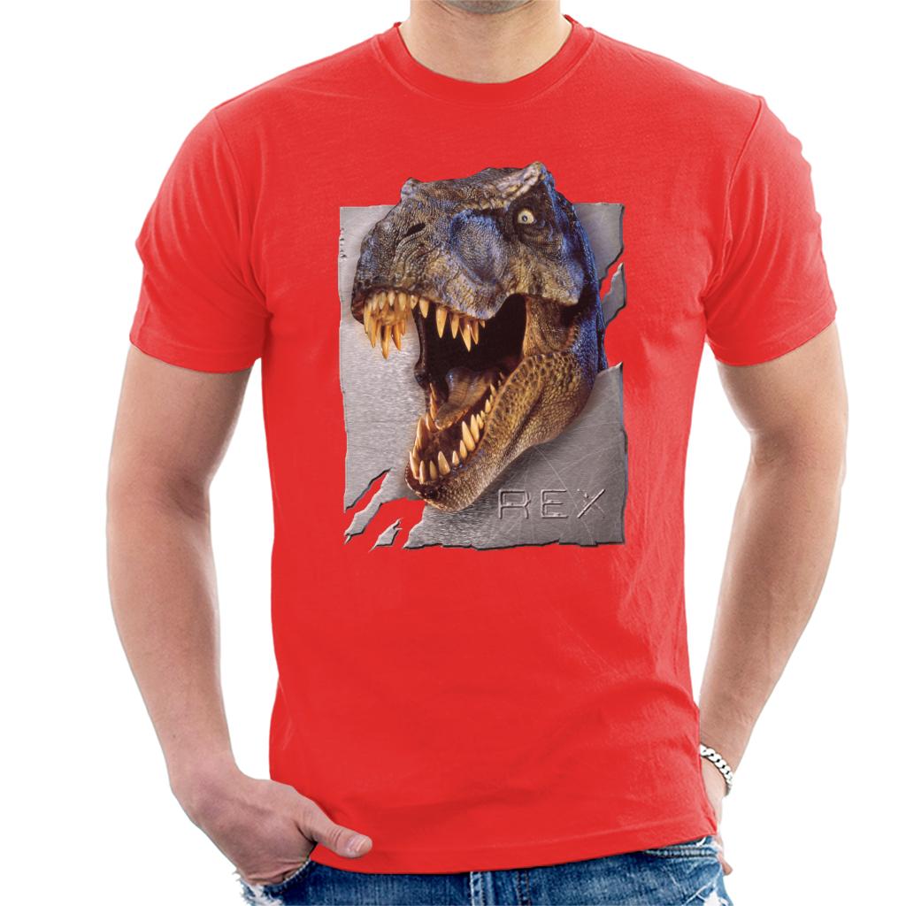Jurassic Park Rex Character Head Men's T-Shirt product image 4