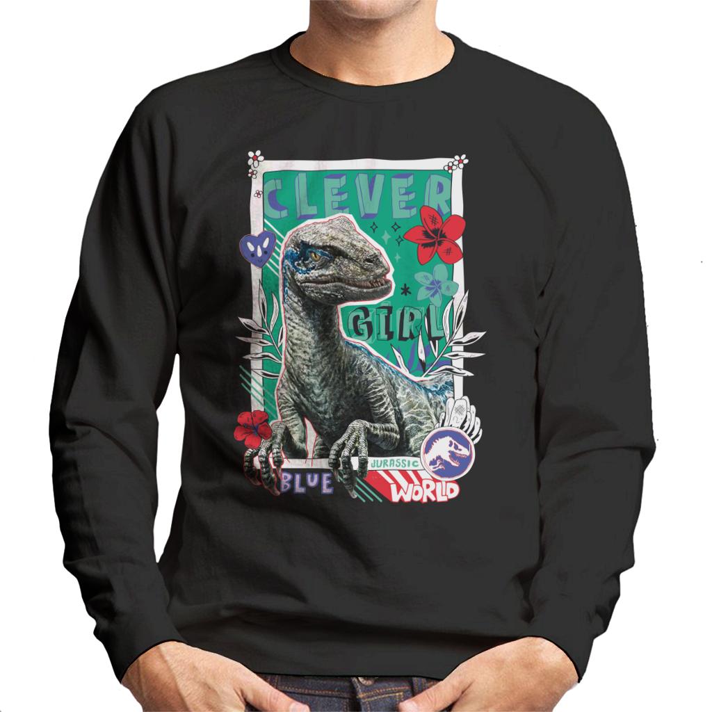 Jurassic Park Clever Girl Blue Floral Border Men's product image 1