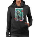 Jurassic Park Clever Girl Blue Floral Border Women's Hooded product image 1