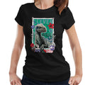 Jurassic Park Clever Girl Blue Floral Border Women's T-Shirt product image 1