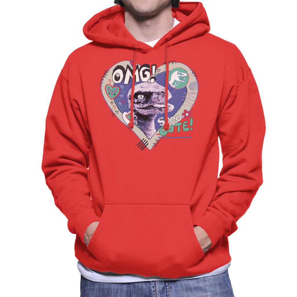 Jurassic Park Blue Omg Sooo Cute Men's Hooded Sweatshirt product image 4