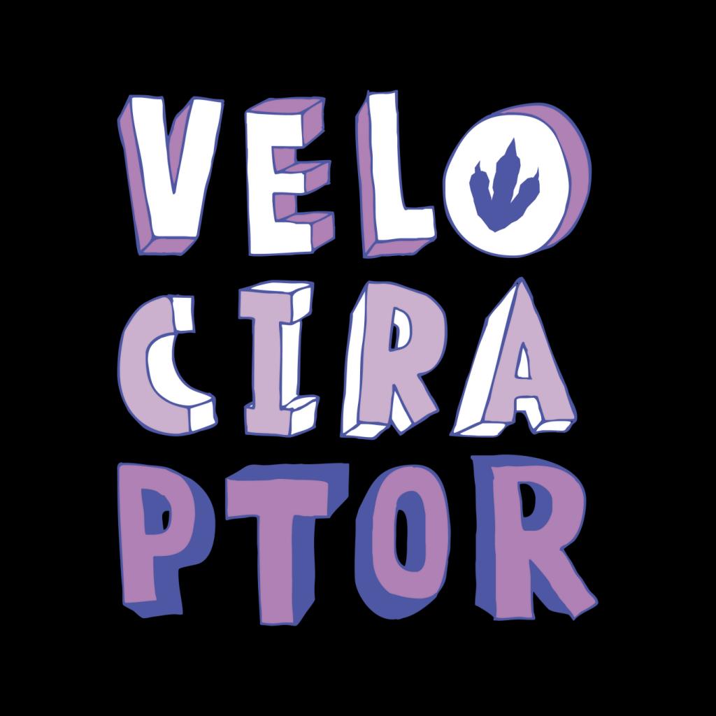 Jurassic Park Velociraptor Purple Text Women's T-Shirt product image 2