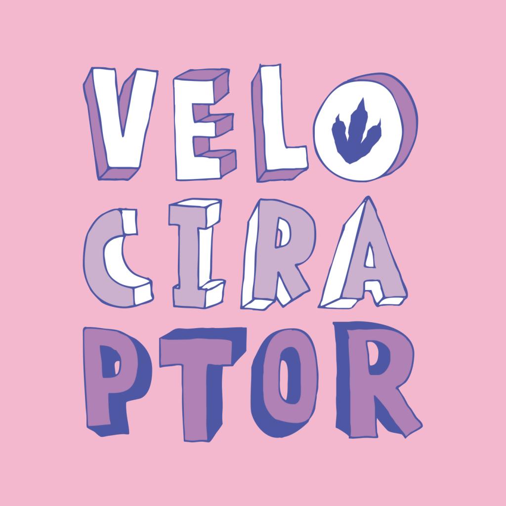 Jurassic Park Velociraptor Purple Text Women's T-Shirt product image 5