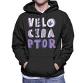 Jurassic Park Velociraptor Purple Text Men's Hooded product image 1