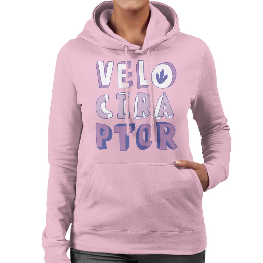 Jurassic Park Velociraptor Purple Text Women's Hooded product image 4