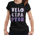 Jurassic Park Velociraptor Purple Text Women's T-Shirt product image 1