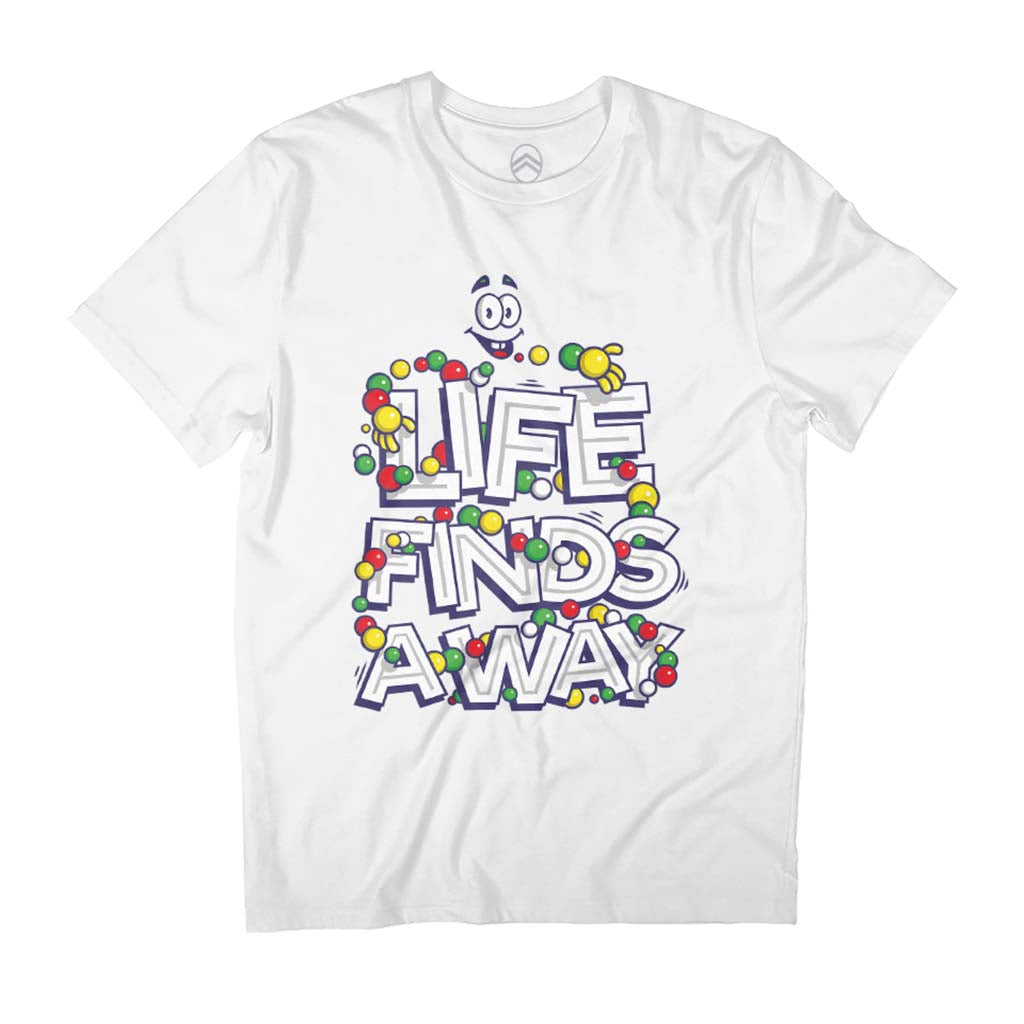 Jurassic Park Tagline Life Finds Away Men's T-Shirt product image 1