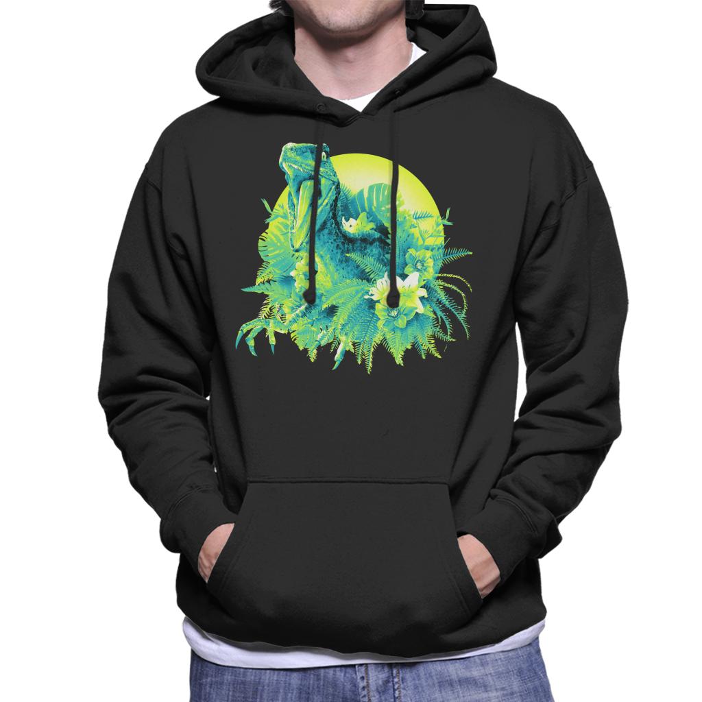 Jurassic Park Velociraptor Jungle Sun Men's Hooded product image 1