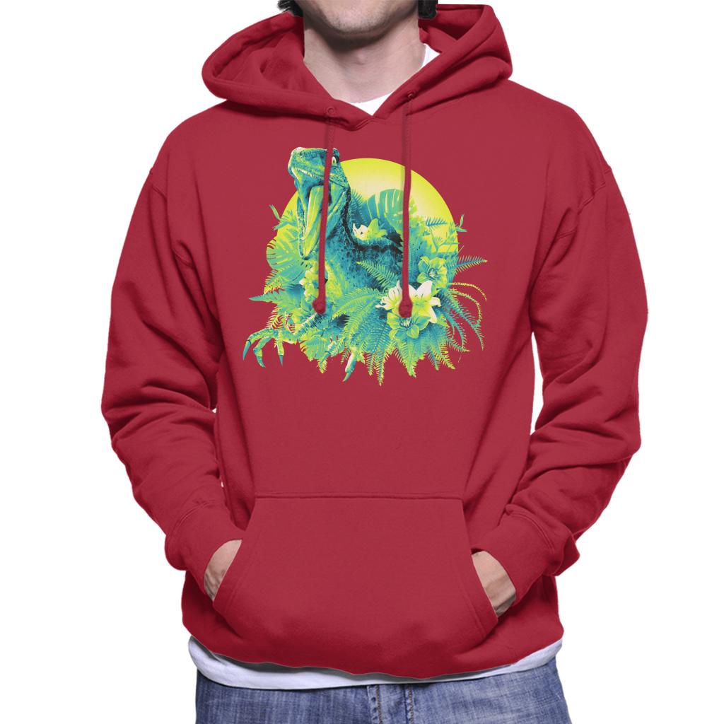 Jurassic Park Velociraptor Jungle Sun Men's Hooded product image 4