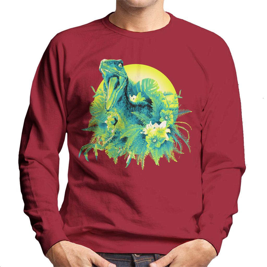 Jurassic Park Velociraptor Jungle Sun Men's Sweatshirt product image 4
