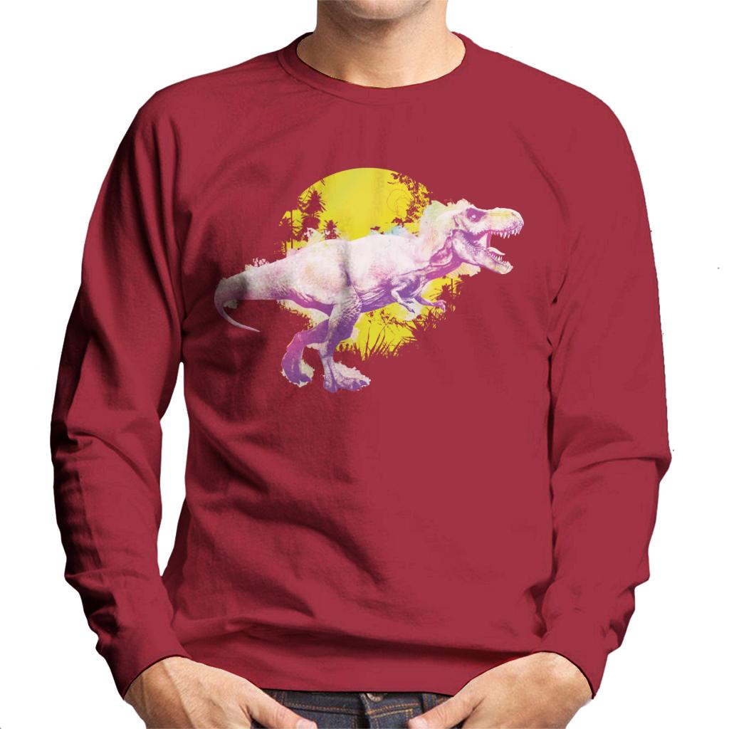 Jurassic Park T Rex Jungle Sun Men's Sweatshirt product image 4