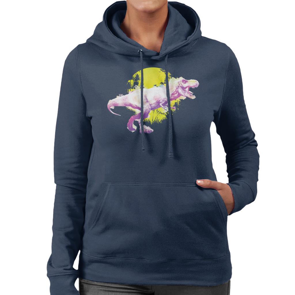 Jurassic Park T Rex Jungle Sun Women's Hooded Sweatshirt product image 1