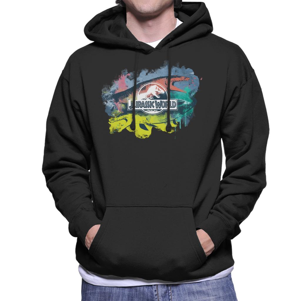 Jurassic Park Mosasaurus Brush Stroke Montage Men's Hooded product image 1