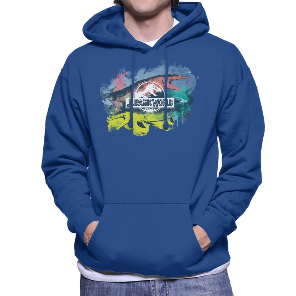 Jurassic Park Mosasaurus Brush Stroke Montage Men's Hooded product image 4
