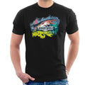 Jurassic Park Mosasaurus Brush Stroke Montage Men's T-Shirt product image 1