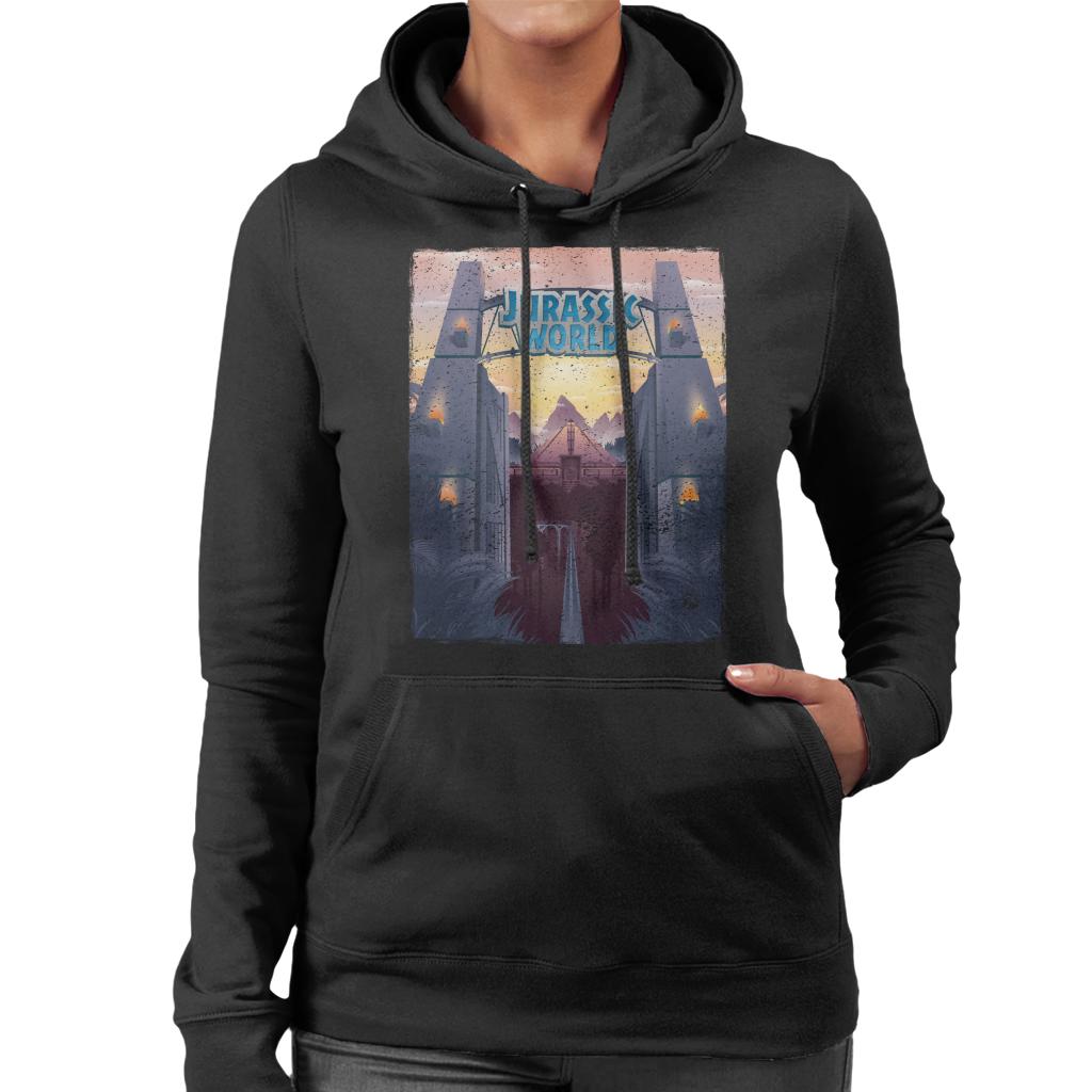 Jurassic Park Welcome To World Entrance Women's Hooded product image 1