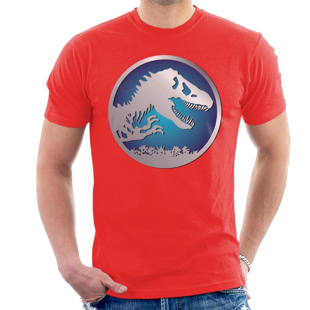Jurassic Park Blue Logo Men's T-Shirt product image 4