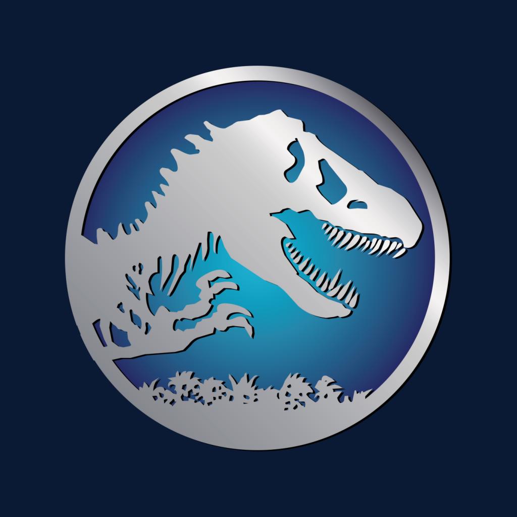 Jurassic Park Blue Logo Men's T-Shirt product image 2