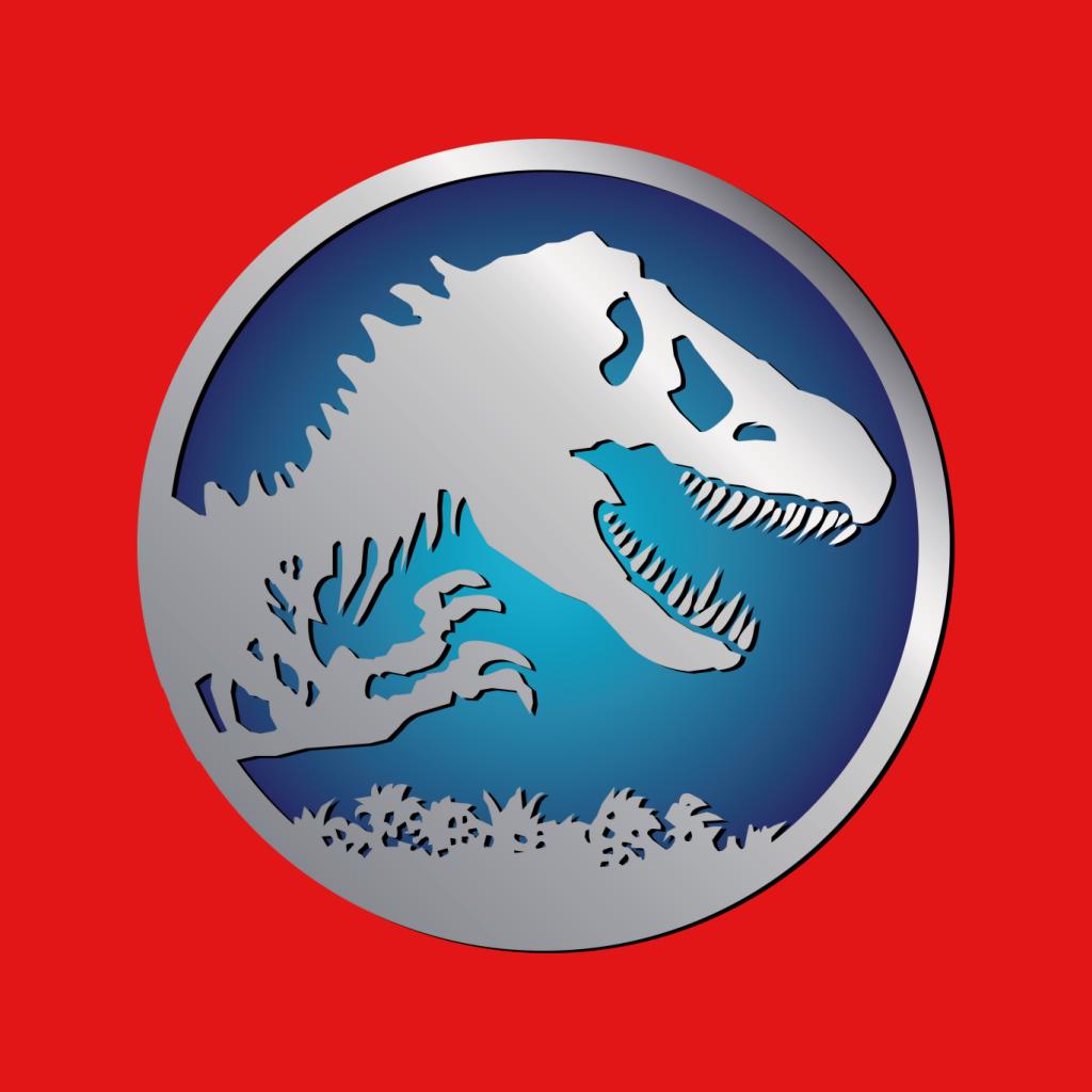 Jurassic Park Blue Logo Men's T-Shirt product image 5