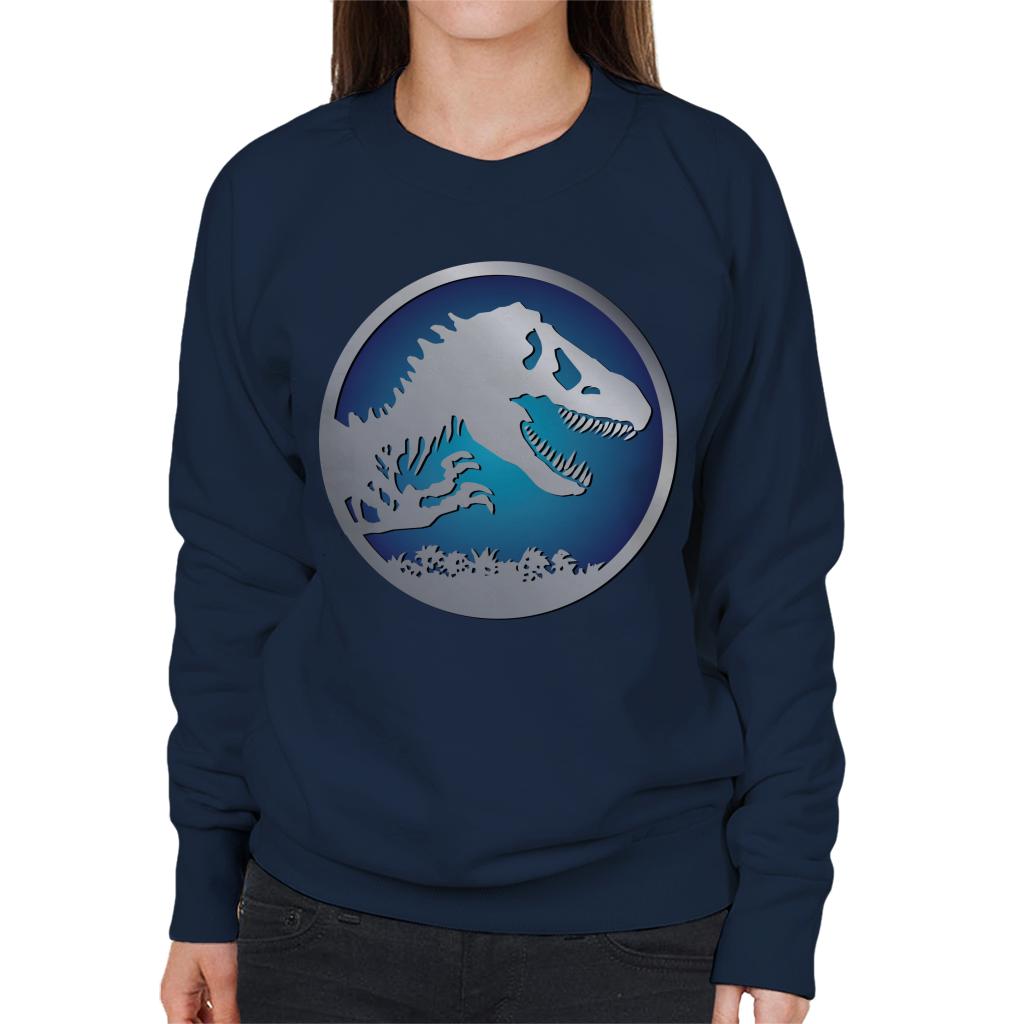 Jurassic Park Blue Logo Women's Sweatshirt product image 1