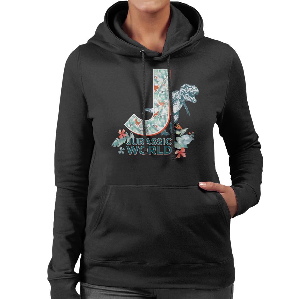 Jurassic Park Floral J Women's Hooded Sweatshirt product image 1