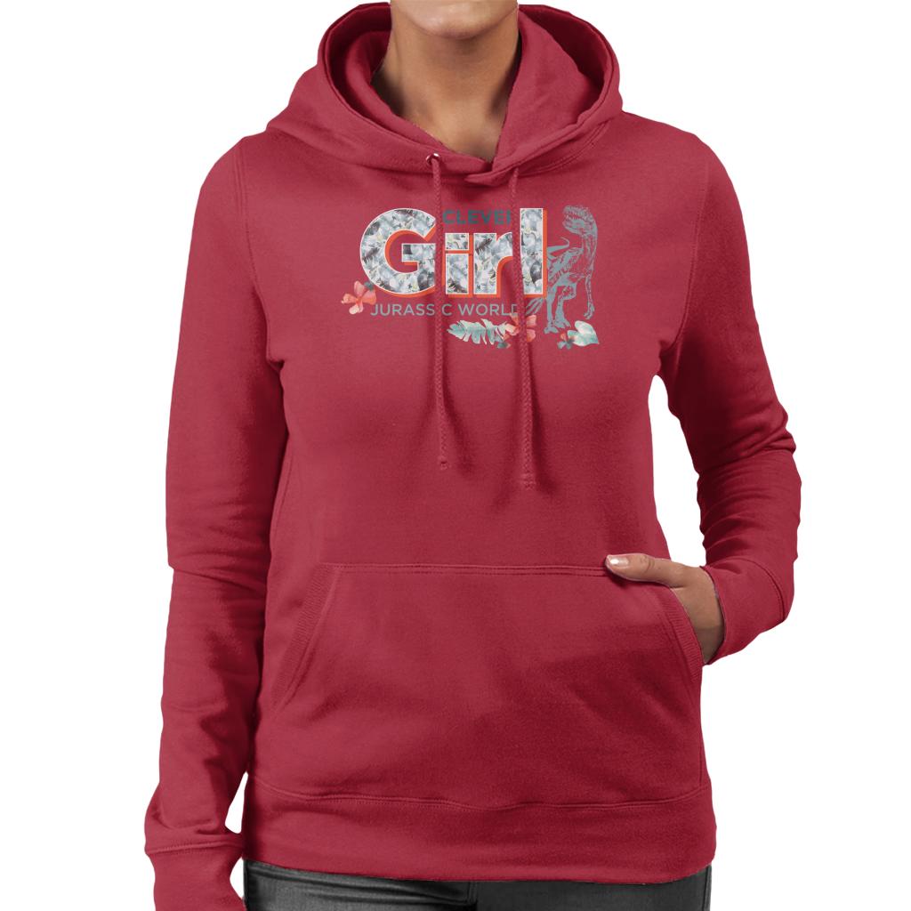 Jurassic Park Clever Girl Floral Aesthetic Women's Hooded product image 4