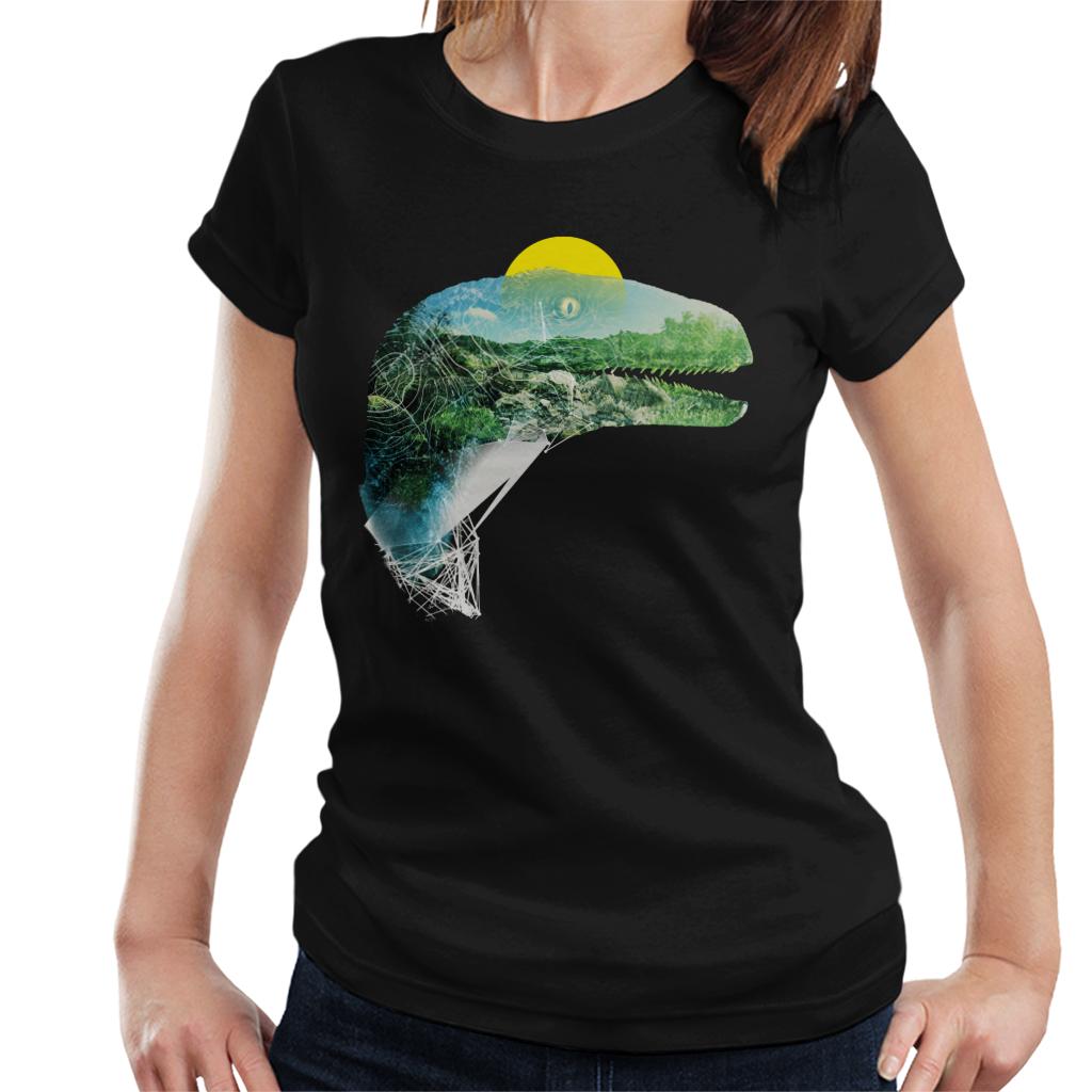 Jurassic Park Velociraptor Jungle Silhouette Women's T-Shirt product image 1
