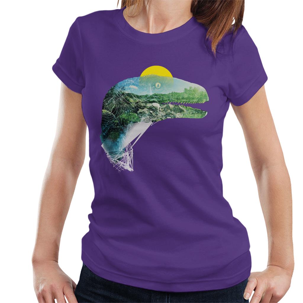 Jurassic Park Velociraptor Jungle Silhouette Women's T-Shirt product image 4