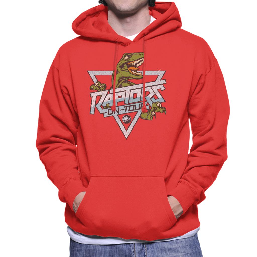 Jurassic Park Raptors On Tour Rock Text Men's Hooded product image 4