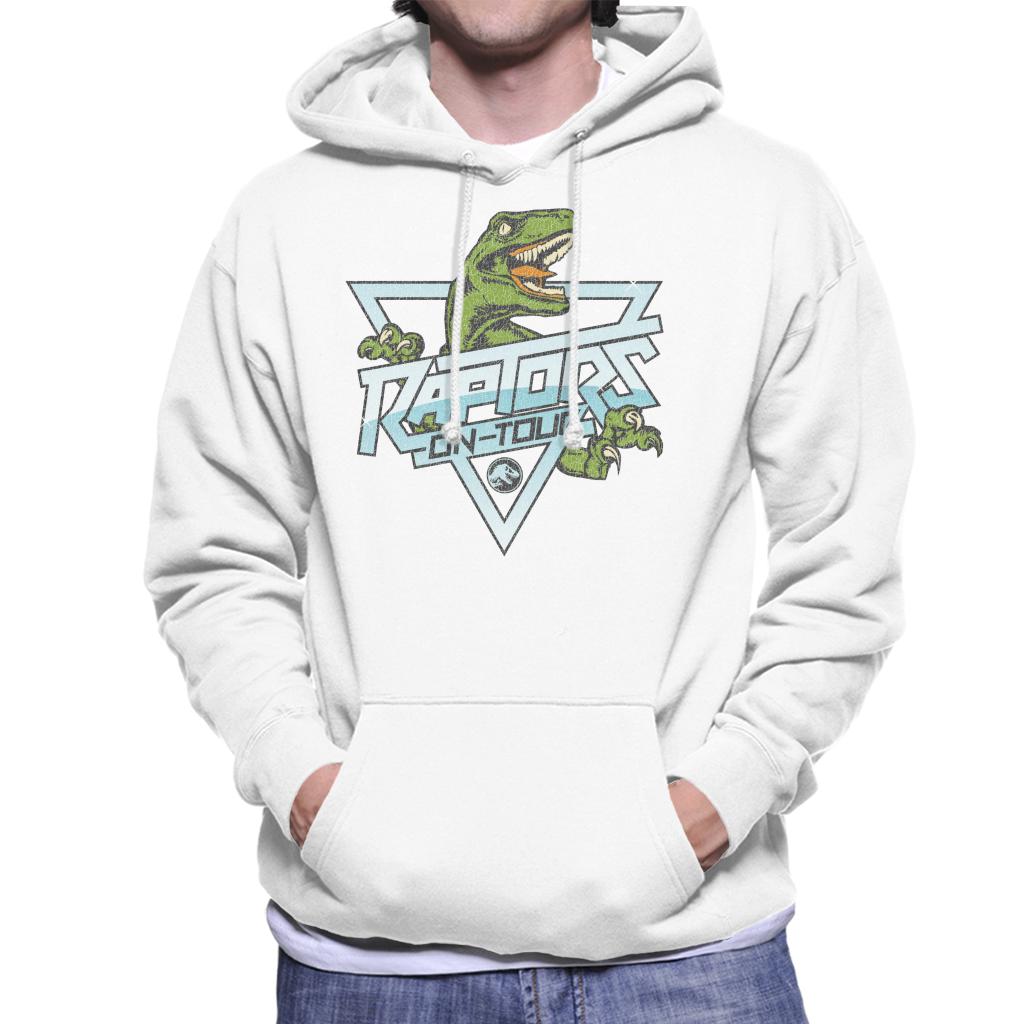 Jurassic Park Raptors On Tour Rock Text Men's Hooded product image 1