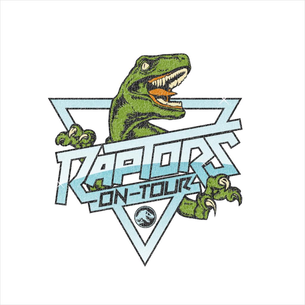 Jurassic Park Raptors On Tour Rock Text Men's Hooded product image 2
